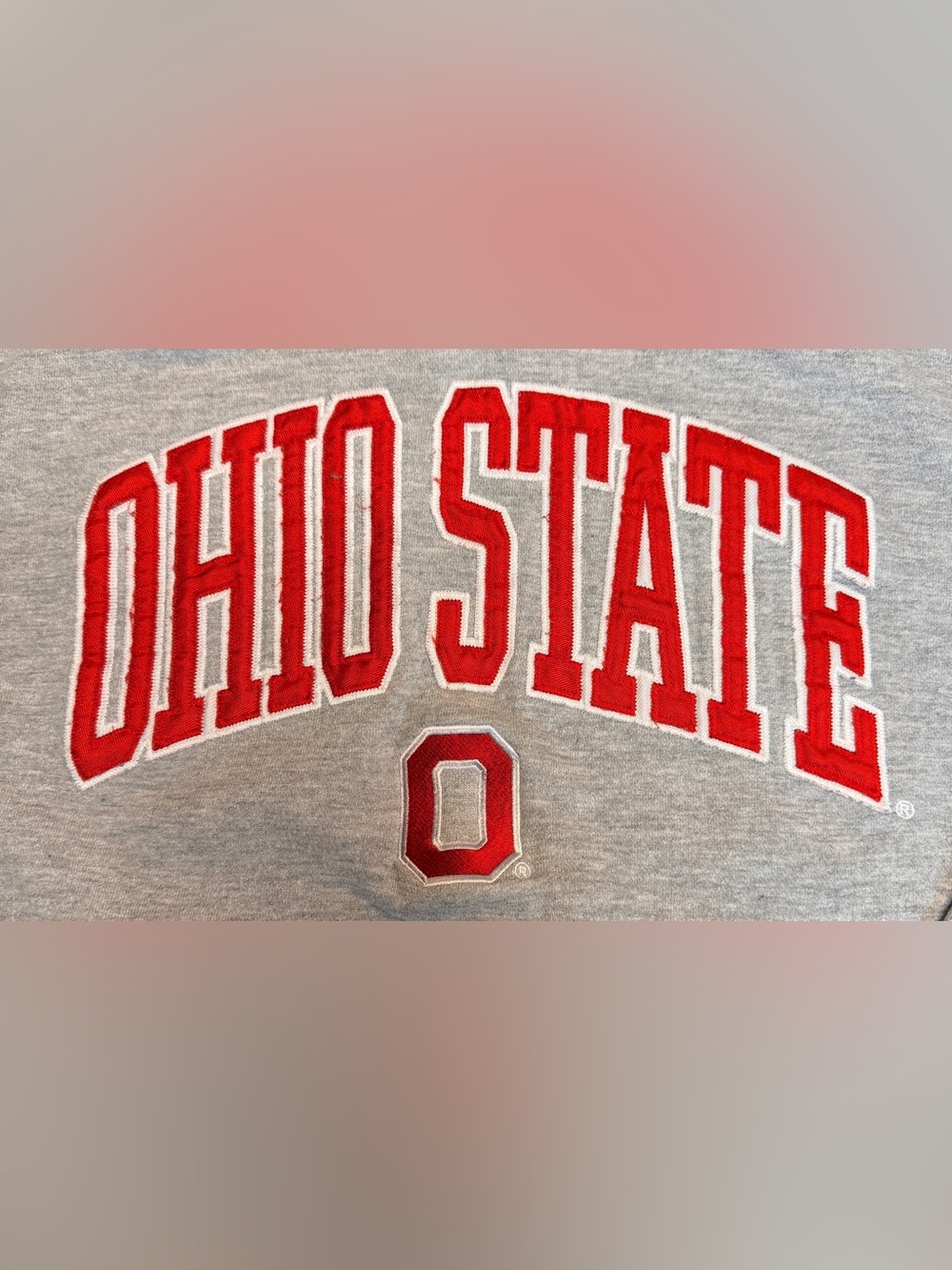 Ohio State Buckeyes Black Hoodie Size Medium J. America Sportswear Gray Red Pull